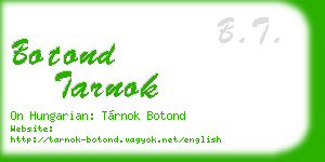 botond tarnok business card